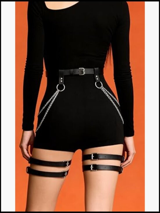 Adjustable Waist Thigh Belt Layered Streetwear Accessory Festival Gothic Punk main image 7